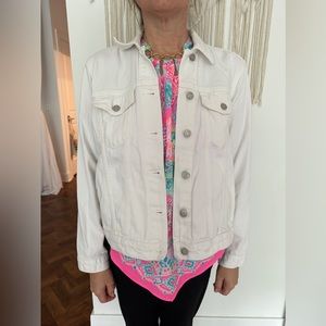 Gap White denim jean jacket size XL
